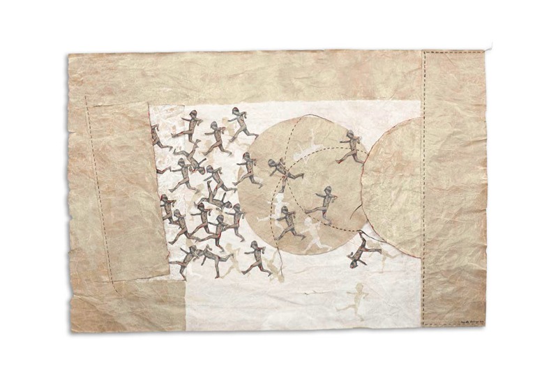 LIFE CIRCLE I, 2013 | Mixed media on paper 120cm x 180cm